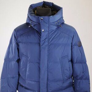 $955! RARE! NWT Men's Woolrich Premium Padded Parka in Stretch Nylon - Blue - L